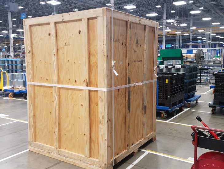 Crate in warehouse