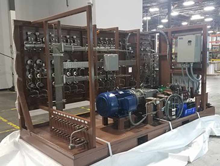 Electrical equipement vacuumed wrap on skid