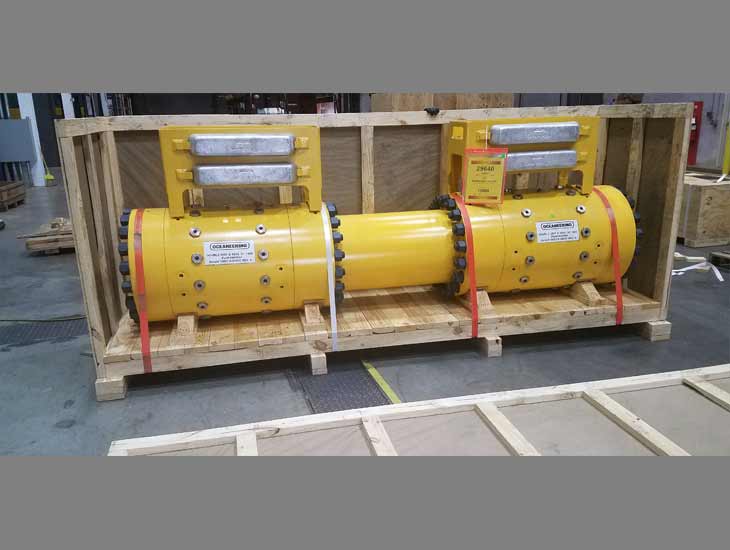 Equipment in large crate