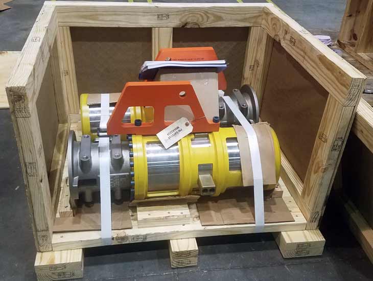 Equipment in small crate